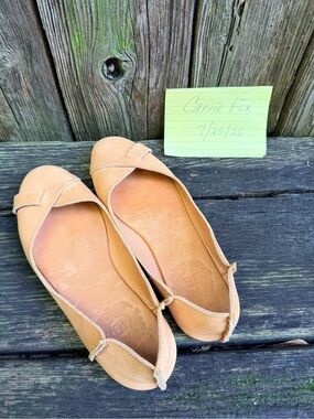 Bali Elf Native Leather Ballet Flats Light Tan Size 9